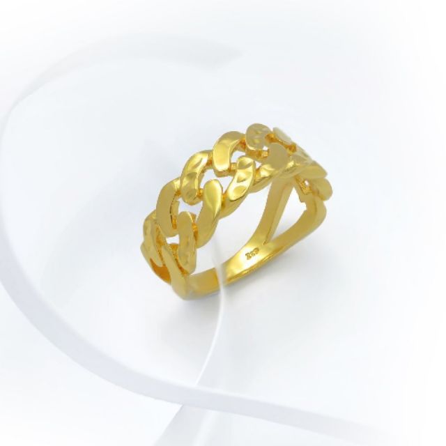 Hailey Ring Wide Gold Plated Zulian RG8959