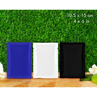 ถุงแบน ถุงฟอยล์ ซองหน้าเรียบซีล3ด้าน 10.5x15 ซม.(4x6นิ้ว)[แพ็ค100ใบ]