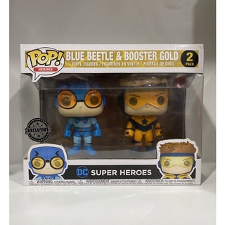 Funko Pop Blue Beetle &amp; Booster Gold Heroes DC Justice League 2 Pack