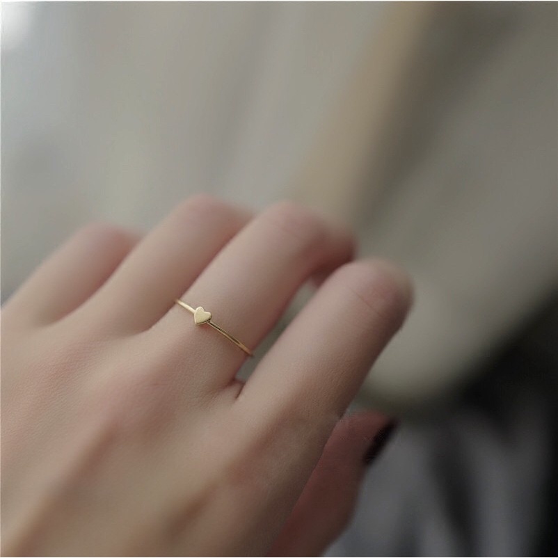 earika.earrings – mini heart ring (มีให้เลือกสองสี) แหวนเงินแท้ใส่อาบน้ำได้ ฟรีไซส์ปรับขนาดได้ ราคา ถูกที่สุด ดีลบีเคเค แกลเลอรีภาพที่ 6