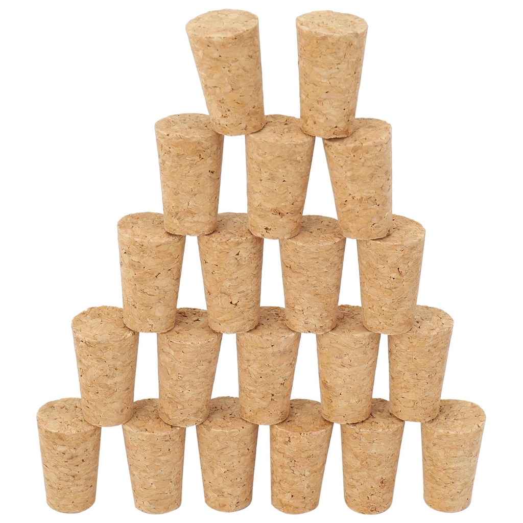 in stock】20Pcs/Lot Natural Wood Corks Wine Stopper Wood Bottle Stopper Cone Type Wine Bottle Corks Plug Sealing Cap Beer Bottle Corks - รูปที่ 6