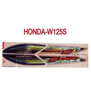 A สติ๊กเกอร์ติดรถมอเตอร์ไซด์ สำหรับ HONDA-W125S ปี2005 ไฟเลี้ยวบังลม สีน้ำเงิน บรอนด์