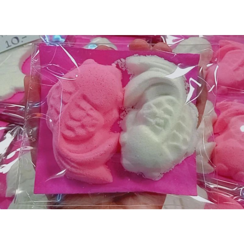 ขนมโก๋ปลาคู่รัก ขาว- ชมพู ขนมงานแต่ง ขนมมงคล