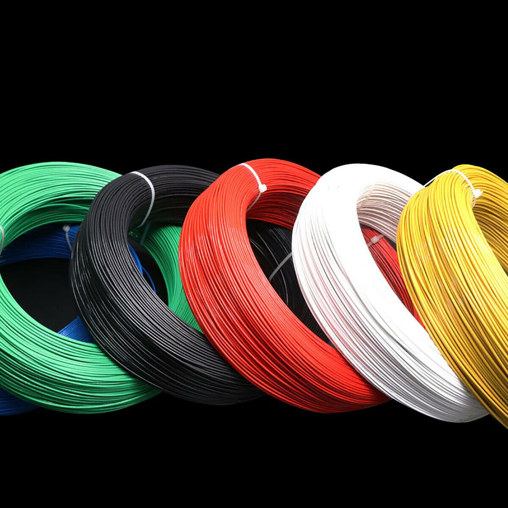 20AWG อิเล็กทรอนิกส์ลวด FEP PTFE ลวด UL1332 Te-flon อุณหภูมิสูงลวด Hook-up ลวดสีดําสีแดงสีเขียวสีฟ้า