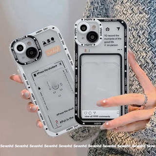 Compatible For iPhone 14 13 12 11 Pro Max X XR Xs Max 8 7 6 6s Plus SE 2020 Transparent Angel Eye Card Holder Phone Case Ins Fashion Punk Style Photography Interface Soft Cover