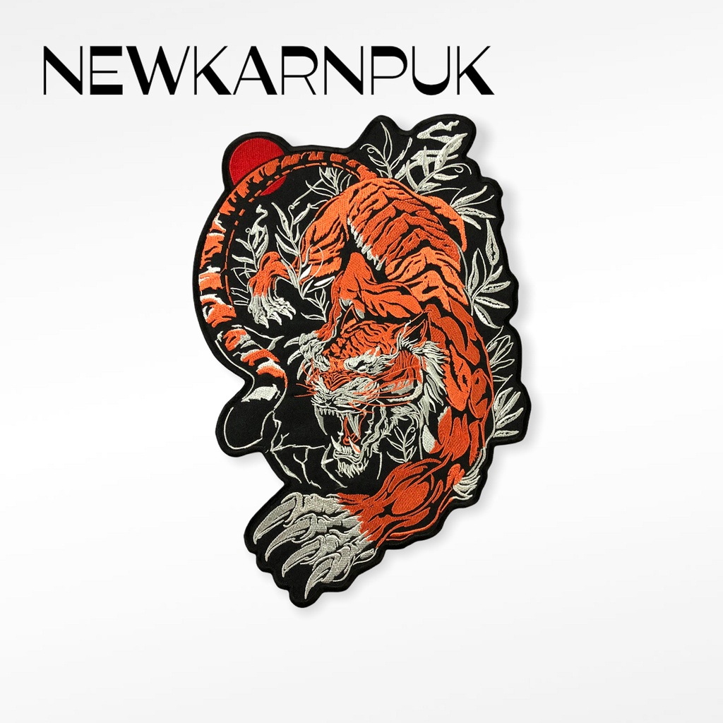 อาร์ม ตัวรีดติดเสื้อ ลาย Crawling Tiger