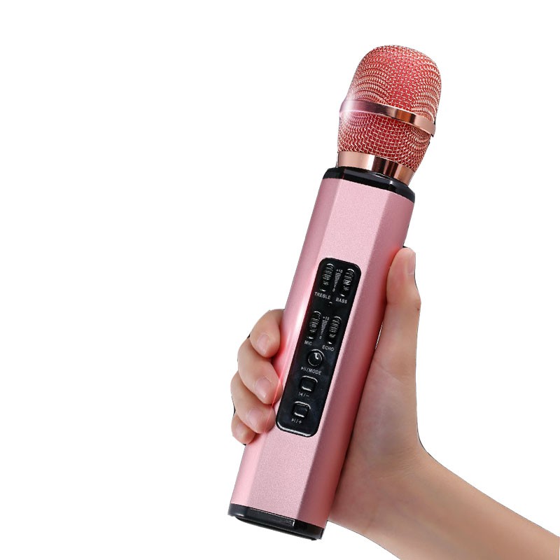 K6 Multi functional Bluetooth Karaoke Microphone With Double Speakers
