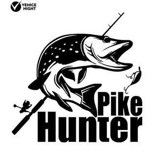 * เก๋งตกปลา Pike Hunter Tailgate เก๋ด้านรถบรรทุกสติกเกอร์ติดผนัง