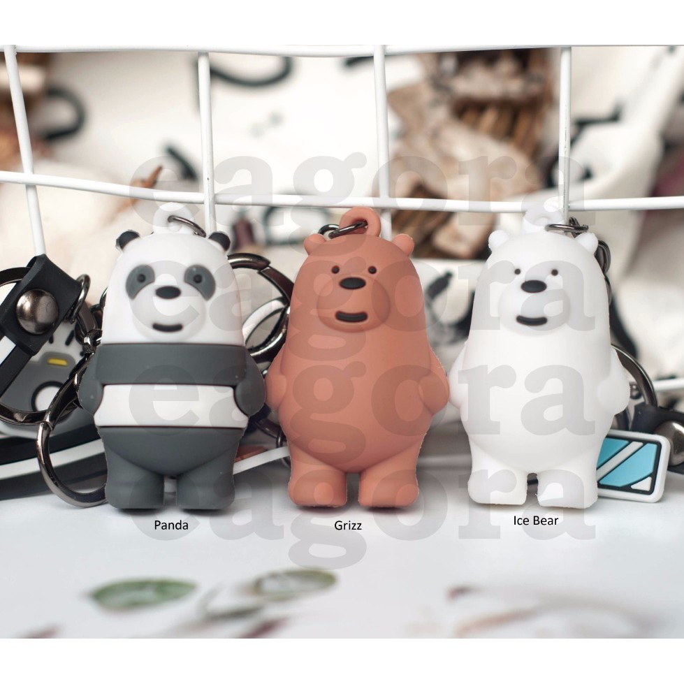 GANTUNGAN We Bare Bear Panda WBB พวงกุญแจพวงกุญแจกระเป๋าไม่ซ้ําใครน่ารัก