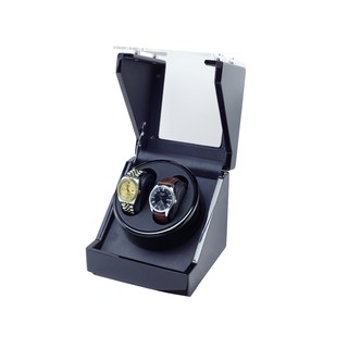 Watch Winder กล่องหมุนนาฬิกา ออโตเมติก แบบอโตเมติก 2 เรือน สีดำ/สีดำ