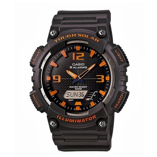 Casio Standar SOLAR POWER SPORT นาฬิกาข้อมือ รุ่น AQ-S810W-8AVDF - Grey/Orange