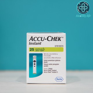 แถบตรวจน้ำตาล Accu-check instant แอคคิว-เช็ค อินสแตนท์ ขนาด 25 ชิ้น