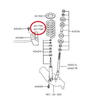 สปริงโช๊คอัพหน้า TRITON ไทรทัน Mitsubishi   แท้เบิกศูนย์ รหัส MR992442