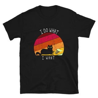 เสื้อยืด พิมพ์ลายแมว I Do What Cat Want Cat Lover Unseix ของขวัญวันแม่S-5XL