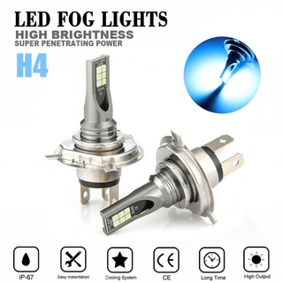 【Best】หลอดไฟตัดหมอก Led 8000K H4 แบบเปลี่ยน สีฟ้า 2 ชิ้น #Auto