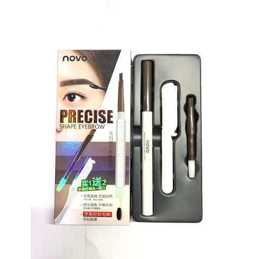 เขียนคิ้วnovo ดินสอเขียนคิ้ว+รีฟิว+มีดกันคิ้ว