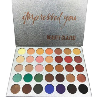 พาเลทอายแชโดว์ BEAUTY GLAZED กันน้ำ 35 สี