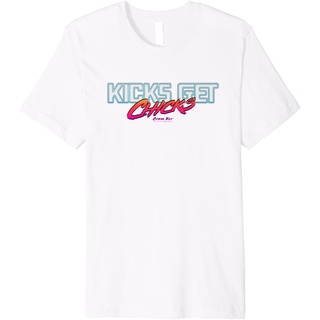 [S-5XL]เสื้อยืดลําลอง ผ้าฝ้าย แขนสั้น คอกลม พิมพ์ลาย Kicks Get Chicks พรีเมี่ยม สไตล์เรโทร สําหรับผู้ชาย