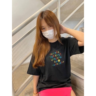 destinytshirt เสื้อยืด oversize ผ้าคอตตอน 🧡 ปัก you are the best version of yourself