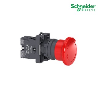 Schneider Electric - สวิตช์ดอกเห็ด - กดล็อคหมุนเด้งกลับ  ขนาด 22 mm - ขนาดหัว 40 mm, สีแดง, 1NC_XA2ES542 ที่ร้าน PlugOn