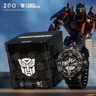 Zhengang Transformers Co-Branded นาฬิกาข้อมือควอทซ์อิเล็กทรอนิกส์ กันน้ํา อเนกประสงค์ สําหรับเด็กนักเรียน