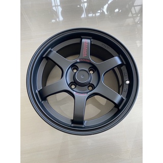 15x7" แม็ก ล้อเบา TE37 4 รู/100 สีดำขอบ 15 นิ้ว รถเก๋งทุกรุ่น Jazz Yaris Swiff ผลิตไทย🇹🇭 Yashiyoda แข็ง เหนียว สีทนทาน