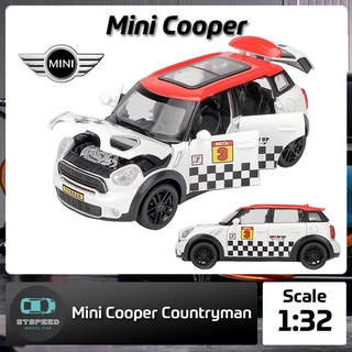 โมเดลรถเหล็ก MINI Cooper Countryman ขนาด 1:32 มีไฟหน้าไฟท้าย มีเสียง เปิดประตูได้ โมเดลรถยนต์ รถเหล็กโมเดล โมเดลรถ