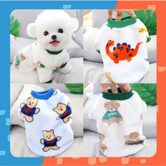[ พร้อมส่ง] ชุดสัตว์เลี้ยง ไดโนเสาร์ Dinosaur Fleece Pet Clothes ชุดแมว ชุดหมา ชุดสุนัข เสื้อแมว เสื้อกันหนาวแมว