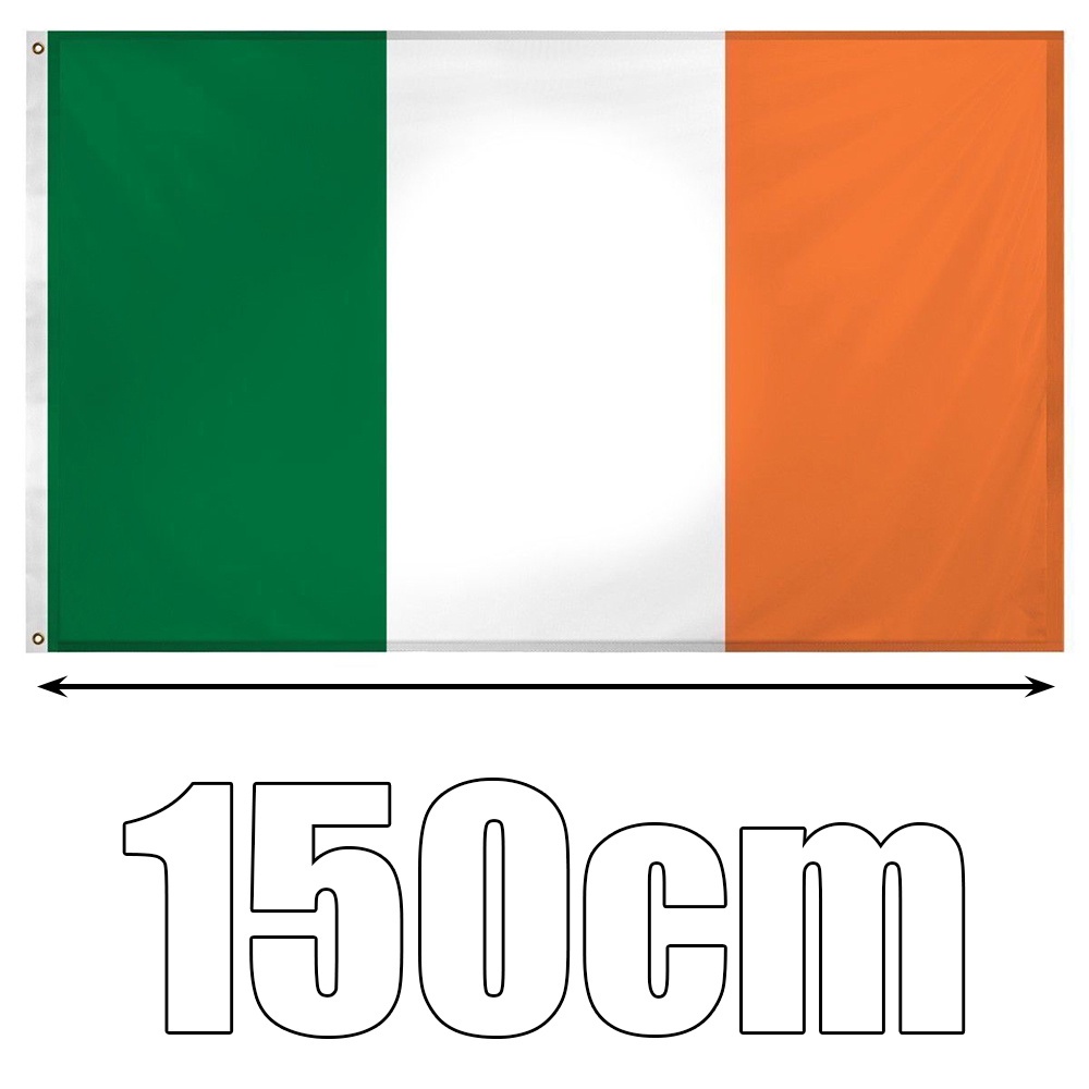 ใหม่ 3*5ft Large Ireland Irish Republic Eire Flag Dublin St Patrick Day Football ☆เฮงมาไทม์โว