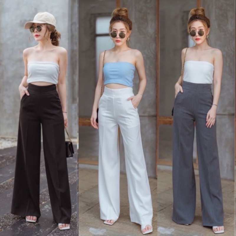 Favorite clothing กางเกงขายาวเอวสูง​ ทรงสวยดูแพงมาก​ CARDIGAN_NISTA  (FA2B)