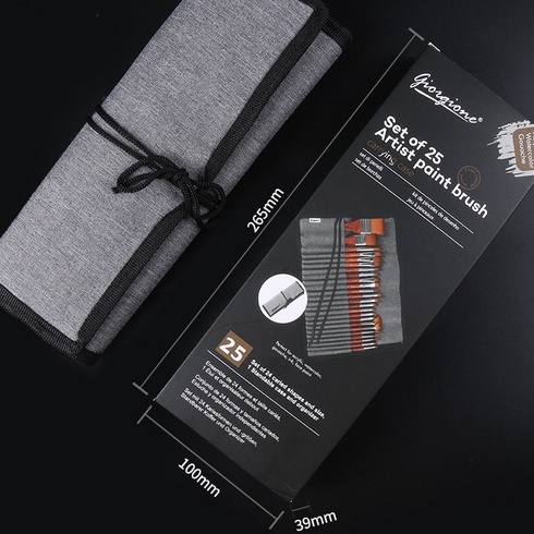 18/25pcs NylonHair WoodenHandle Watercolor Paint Brush Pen Scrubbing Scraper Acrylic Painting Art Paint Brushes Supplies - รูปที่ 2