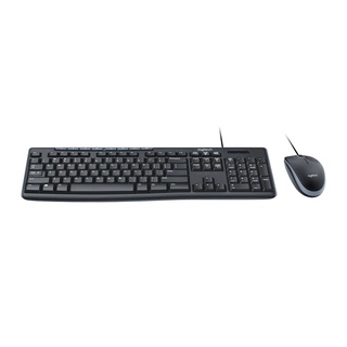 คีย์บอร์ดและเมาส์มีสาย Logitech MK200 media corded keyboard and mouse TH/Eng คีย์บอร์ดโลจิเทค คีย์บอรด์/เมาส์ทำงาน (USB)