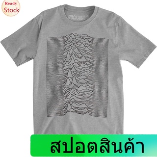 เสื้อยืดแขนสั้น Joy Division - Unknown Pleasures Heather (slim Fit) T-Shirt Size Popular T-shirts