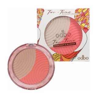 odbo Two Tone Highlight Blusher 17g โอดีบีโอ ทู-โทน ไฮไลท์ แอนด์ บลัชเชอร์