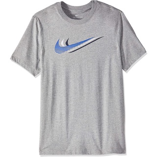 NIKEกัปปะเสื้อยืดแขนสั้น Nike Layered Swoosh T-Shirt Mens Knits &amp; Tees NIKE Mens Womens T-shirts