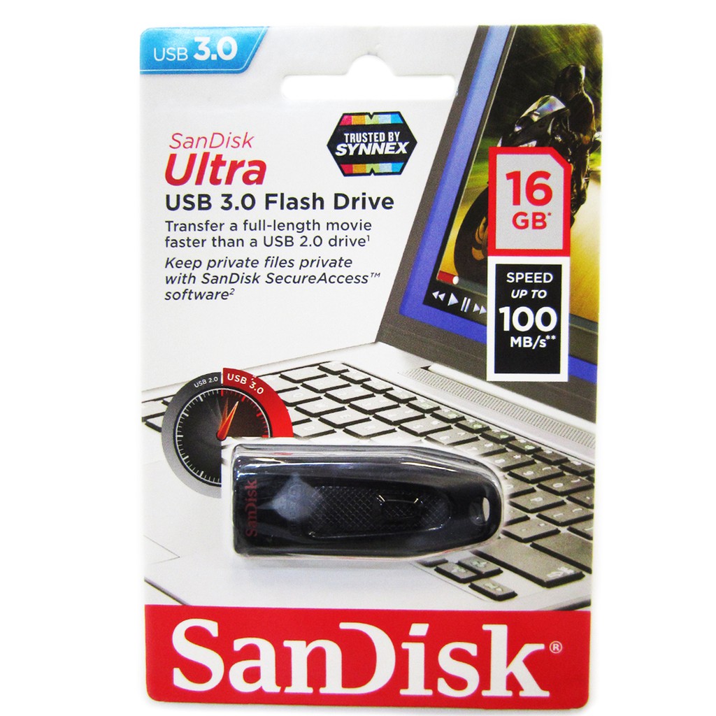 SanDisk Ultra CZ48 16GB ของแท้ประกัน5ปีSynnex (SDCZ48_016G_U46) USB 3.0 Flash Drive