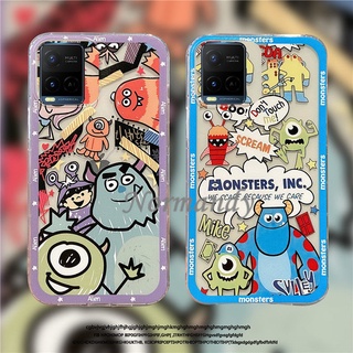 เคสโทรศัพท์ Creativity Phone Case VIVO Y33S Y21 Y31 Y72 Y52 Y20S [G] SG Y20 V21E V21 5G 4G 2021 NEW Casing Cartoon Monster Pattern TPU Soft Cover เคส