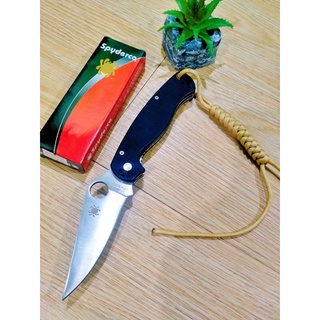 มีดพับพกพา Spyderco CPM S30V golden and paracord