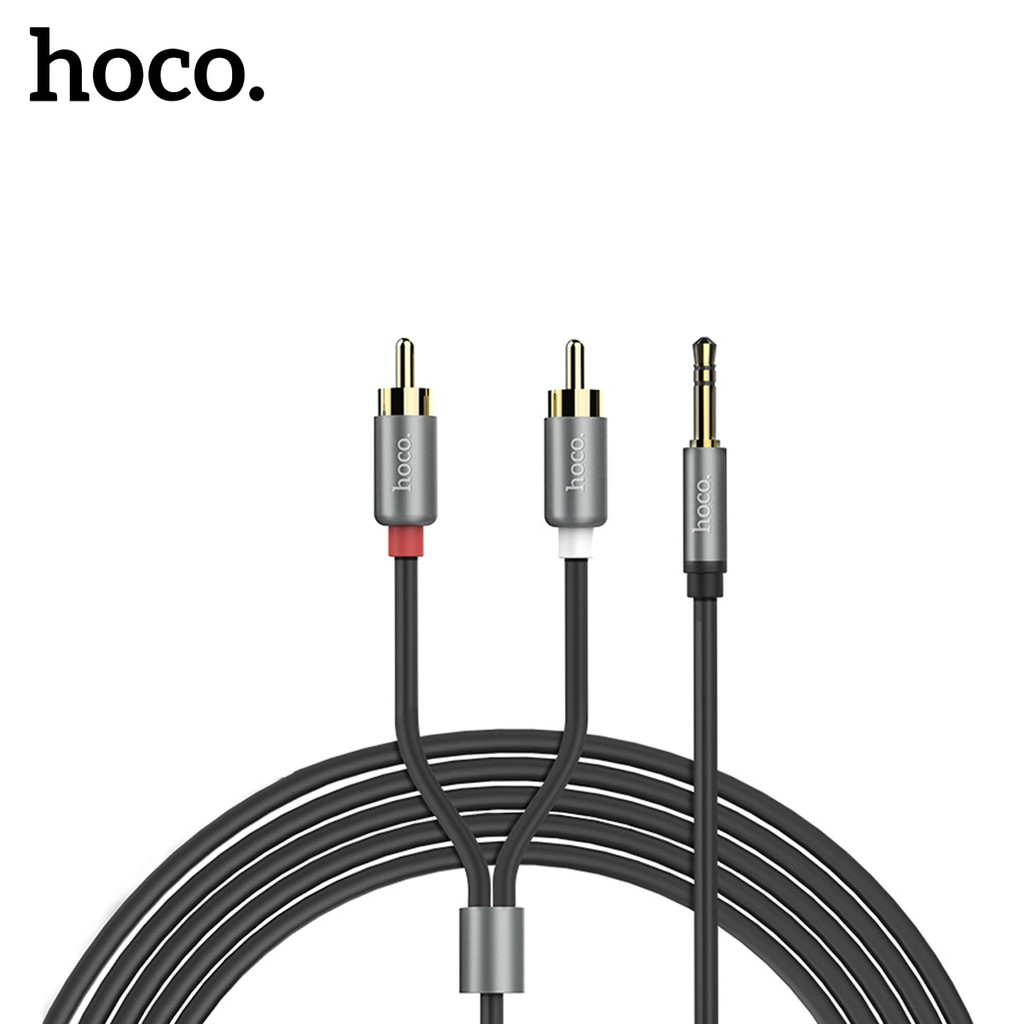 HOCO UPA10 สายแปลงสัญญาณเสียง RCA Audio to 3.5mm (รับประกัน 1 ปี)