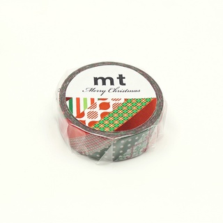 mt Christmas stripe (MTCMAS109) / เทปตกแต่งวาชิ ลาย Christmas stripe แบรนด์ mt masking tape จากประเทศญี่ปุ่น