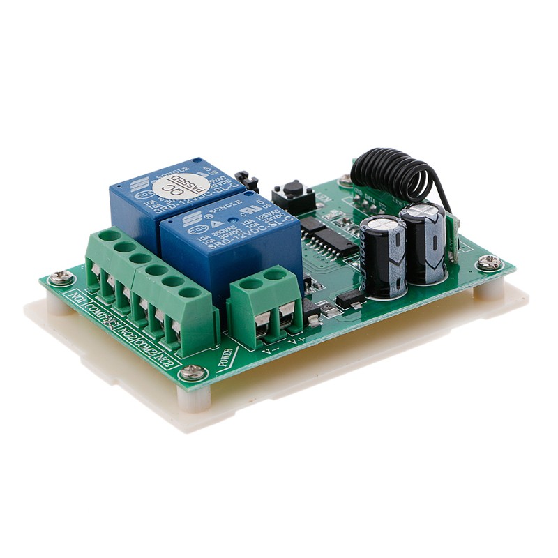 Add Dc 12v 2ch Rf 433 Mhz โมดูลรับสัญญาณไร้สายพร้อมรีโมทควบคุม #7
