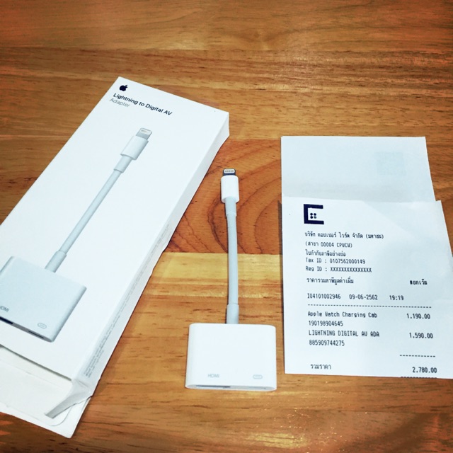 Lightning to Digital AV;HDMI ของแท้ค่ะ มีบิลจากช้อป Apple