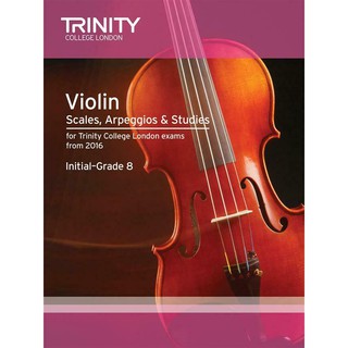 (โค้ดINCSM2Lลด70฿) Trinity College London Violin Scales, Arpeggios &amp; Studies Initial–Grade 8 from 2016 (TCL014580)