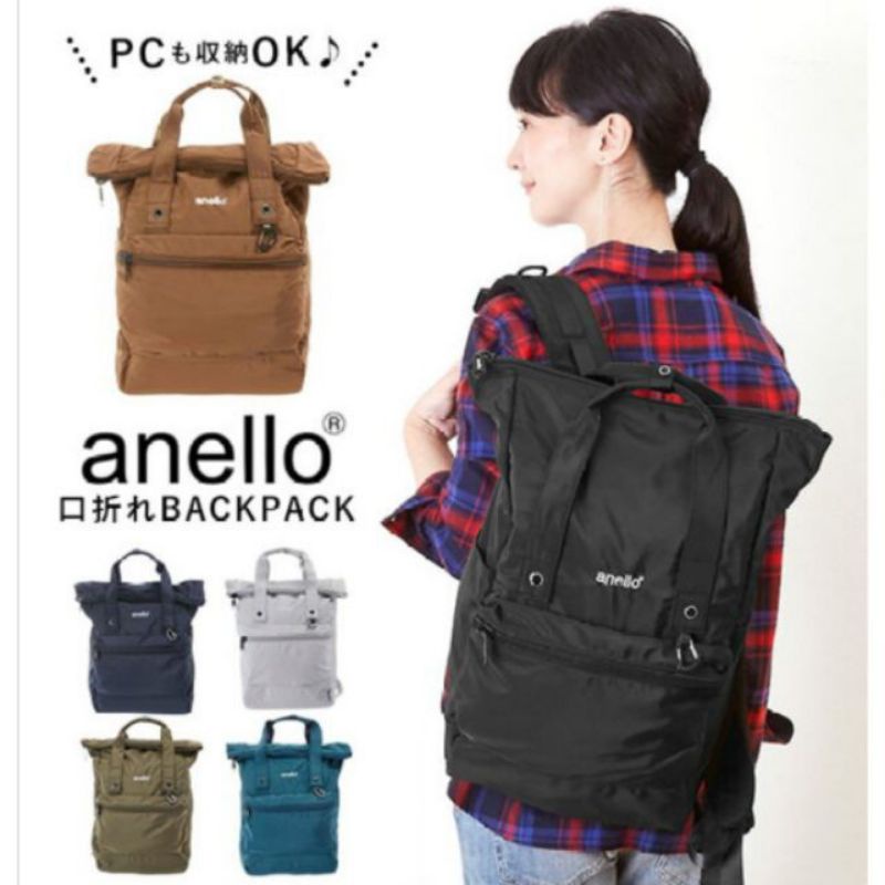 🔥โปร12.12🔥กระเป๋าเป้​ ​Anello Urban Street Nylon Backpack AT-B168​ 💞สินค้าของแท้นำเข้าเองจ้า💞