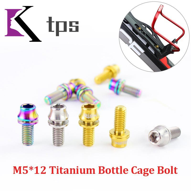 4 X Titanium Bicycle Water Bottle Cage Bolt Bike Bottle Holder Screw M5x12mm