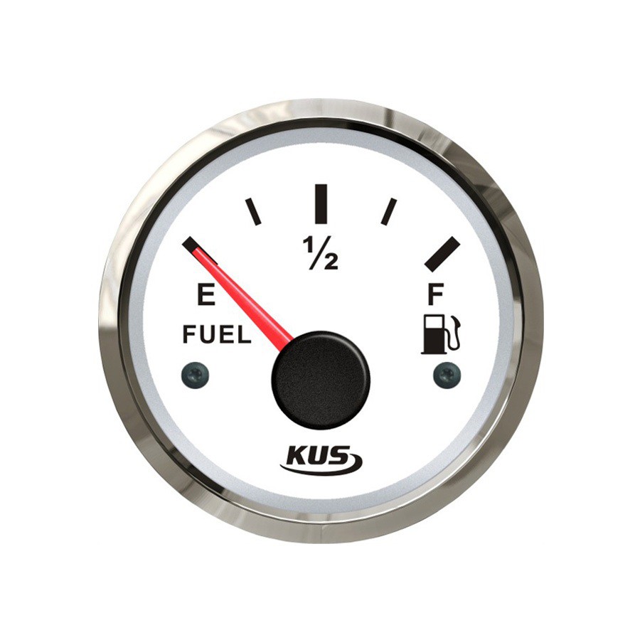 MARINE BOAT KUS S/STEEL FUEL GAUGE 2" (สีขาว)