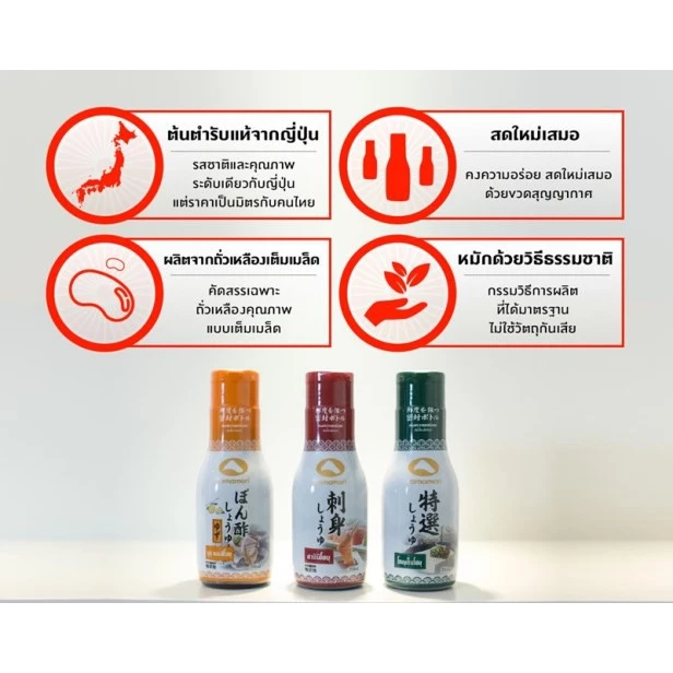 YAMAMORI ซอสพอนสึยูซุ 200ML / โทกุเซนโชยุ 200ML thumbnail 3