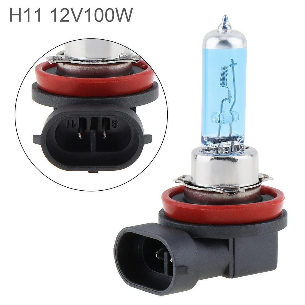 หลอดไฟตัดหมอกฮาโลเจน 100W H1 H3 H4 H7 H8 H11 9006 12V 5000K สีขาว สําหรับรถจักรยานยนต์ รถยนต์ 2 ชิ้น