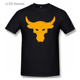 De32wew632 เสื้อยืดแขนสั้น ผ้าฝ้าย พิมพ์ลาย Brahma Bull The Rock Project POI32SDF38922 สําหรับผู้ชาย