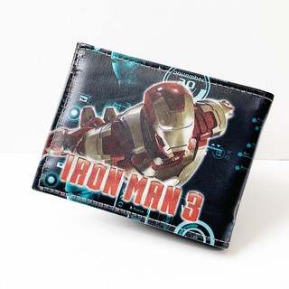 Shopee 9.9 SUPER Ironman กระเป๋าสตางค์หนังสังเคราะห์ สําหรับเด็กผู้ชาย I-301 พร้อมกล่อง